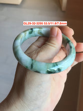 Load image into Gallery viewer, 53-62mm Certified type A 100% Natural deep mottled green green/yellow/brown jungle camouflage color Jadeite bangle group GL29