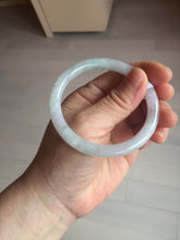 Load image into Gallery viewer, 53.5mm certified 100% natural icy watery light green purple slim round cut jadeite jade bangle PB73-1269