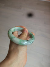 Load image into Gallery viewer, 57.6mm Certified 100% natural Type A sunny green/white jadeite jade bangle AX49-4131
