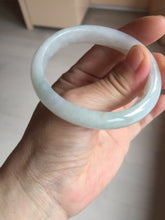Load image into Gallery viewer, 47.5mm certified 100% natural Type A icy watery green white  oval jadeite jade bangle BP46-9356