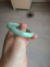 Load image into Gallery viewer, 49mm Certified Type A 100% Natural sunny apple green/red oval Jadeite Jade bangle BG62-0165