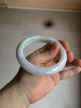 Load image into Gallery viewer, 59.5mm Certificated Type A 100% Natural white/sunny green/purple jadeite jade bangle H114-9141