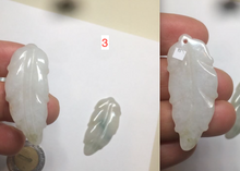 Load image into Gallery viewer, Type A 100% Natural green/yellow/purple Jadeite Jade leaf pendant group m100