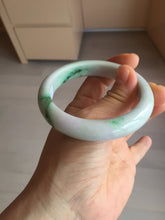 Load image into Gallery viewer, 56.5mm certified Type A 100% Natural sunny green/purple/white(白底青) Jadeite Jade bangle BF141-4072