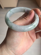Load image into Gallery viewer, 53.7mm certificated Type A 100% Natural light green white Jadeite Jade bangle S89-7060