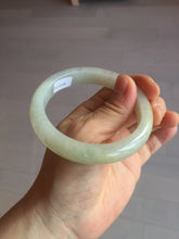 Load image into Gallery viewer, 57.5mm certified 100% natural Type A icy watery light yellow/white with jadeite jade bangle BL56-3288