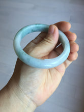 Load image into Gallery viewer, 55.5mm Certified Type A 100% Natural light green purple with floating flowers Jadeite bangle PA131-6646