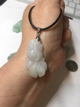 Load image into Gallery viewer, 100% Natural clear sunny green gray  jadeite jade golden fish Pendant group BP109