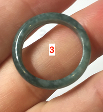 Load image into Gallery viewer, 100% natural type A icy watery light green/blue/gray  Guatemala jadeite jade band ring R118