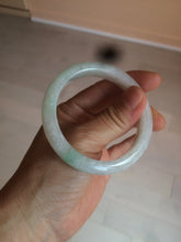 Load image into Gallery viewer, 52.5 mm Certified Type A 100% Natural sunny green/white Jadeite jade bangle m97-5059