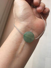 Load image into Gallery viewer, 100% Natural type A icy watery light green/purple/gary Jadeite Jade round cake  pendant group F151