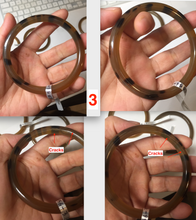 Load image into Gallery viewer, 60-64.5mm 100% Natural black brown beige slim Buffalo Horn bangle group CB56