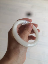 Load image into Gallery viewer, 54.9mm certified 100% Natural white/beige round cut nephrite Jade bangle HT89-7851