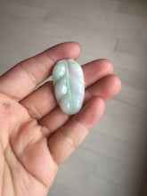 Load image into Gallery viewer, 100% natural type A sunny green white purple jadeite jade leaf pendant group PB46