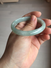 Load image into Gallery viewer, 49mm certified Type A 100% Natural icy watery light green oval Jadeite Jade bangle BQ11-3802