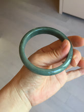 Load image into Gallery viewer, 57.8mm Certified Type A 100% Natural deep sea green/blue/gray/black Guatemala Jadeite bangle GL33-2-5738