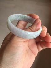 Load image into Gallery viewer, 51.2mm Certified Type A 100% Natural light green purple jadeite jade bangle AA100-9100