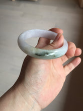 Load image into Gallery viewer, 57.7mm Certified 100% natural Type A dark green white purple jadeite jade bangle AH91-3014