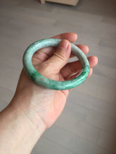 Load image into Gallery viewer, 58.2mm certified Type A 100% Natural sunny green round cut Jadeite Jade bangle BS87-9880