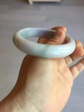 Load image into Gallery viewer, 58mm 100% natural certified light green purple yellow(FU LU SHOU) jadeite jade bangle BN37-7345