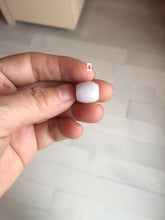 Load image into Gallery viewer, 13mm Type A 100% Natural sunny green/white/light purple olive shape Jadeite Jade LuluTong (Every road is smooth) bead pendant group PB119