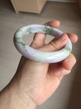 Load image into Gallery viewer, 61.5mm Certified Type A 100% Natural dark green/green/brown/black/purple chubby Jadeite bangle PB234-1099