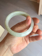 Load image into Gallery viewer, 56.6mm certified 100% natural Type A icy watery light yellow/white with jadeite jade bangle BL55-3278