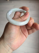 Load image into Gallery viewer, 50mm certified 100% natural Type A icy watery sunny green white (白底青) jadeite jade bangle BN69-9372
