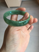 Load image into Gallery viewer, 52.8mm certified 100% natural Type A forest green dark green jadeite jade bangle BP15-8593