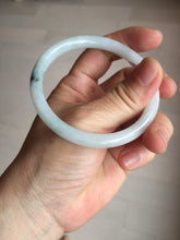 Load image into Gallery viewer, 56mm Certified Type A 100% Natural light green purple slim round cut Jadeite bangle PB175-9123