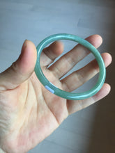 Load image into Gallery viewer, 58.5mm Certified Type A 100% Natural light green/blue/gray Guatemala slim round cut Jadeite bangle PD72-8135