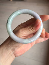 Load image into Gallery viewer, 58.5mm certified type A 100% Natural sunny green/purple round cut Jadeite Jade bangle BM84-0022
