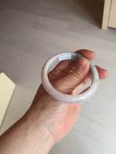 Load image into Gallery viewer, 52.8mm Certified Type A 100% Natural dark green/white/purple Jadeite Jade bangle BL83-4052