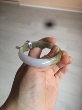 Load image into Gallery viewer, 50mm Certified Type A 100% Natural green brown black purple  oval Jadeite Jade bangle AX60-7545