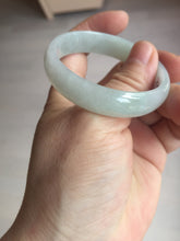 Load image into Gallery viewer, 48mm certified 100% natural Type A icy watery green white oval jadeite jade bangle BH84-9112
