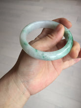 Load image into Gallery viewer, 56.1mm certified 100% natural  icy watery light white/sunny green jadeite jade bangle BN71-3879
