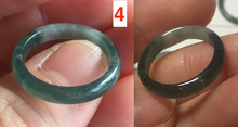 Load image into Gallery viewer, 17.5mm 7 1/4 100% natural type A icy watery green/blue icy watery Guatemala jadeite jade band ring group  BP78
