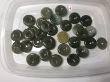 Load image into Gallery viewer, 22-25mm Type A 100% Natural dark green/white/yellow /gray/black Jadeite Jade Safety Guardian Button donut Pendant group PB49 (Add-on items)