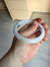 Load image into Gallery viewer, 55.5mm certified 100% natural type A icy watery green/purple jadeite jade bangle BN89-3521