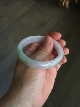 Load image into Gallery viewer, 50mm certified 100% natural Type A icy watery light green purple oval jadeite jade bangle PB208-2840