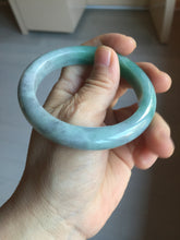 Load image into Gallery viewer, 57mm Certified Type A 100% Natural sunny green/gray/black chubby Jadeite bangle PB242-9546