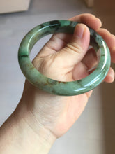 Load image into Gallery viewer, 58.5mm Certified 100% natural Type A dark green/sunny green/black/red/brown jadeite bangle PD85-9801