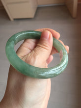 Load image into Gallery viewer, Shopify only. 54mm certified 100% natural Type A icy watery oliy dark green(油青) brown jadeite jade bangle BS103-4060