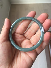 Load image into Gallery viewer, 55mm Certified Type A 100% Natural light green/blue slim round cut Guatemala Jadeite bangle BS59-4622