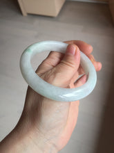 Load image into Gallery viewer, 56.8mm Certified Type A 100% Natural sunny green/white Jadeite Jade bangle BP50-3874