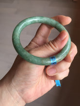Load image into Gallery viewer, 55.3mm Certified 100% natural Type A dark green/brown round cut jadeite jade bangle BM11-5374