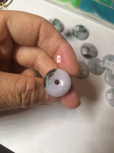 Load image into Gallery viewer, 18mm Type A 100% Natural green/purple/white Jadeite Jade safety Guardian donut Pendant group m99