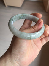 Load image into Gallery viewer, 59mm Certified Type A 100% Natural green gray Jadeite Jade bangle BN17-7070