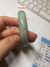 Load image into Gallery viewer, 56mm Certified Type A 100% Natural sunny green Jadeite Jade bangle AU8-4428