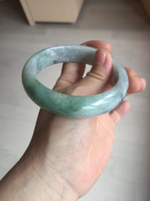 Load image into Gallery viewer, 60.2mm certified type A 100% Natural green/black/red chubby Jadeite Jade bangle B119-9123